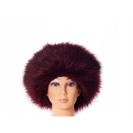 Czapka futrzana zimowa bordo CZ-02