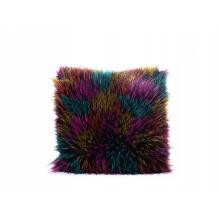 Poduszka Futrzana z eko futra jenot ozdobna futerkowa 35x35