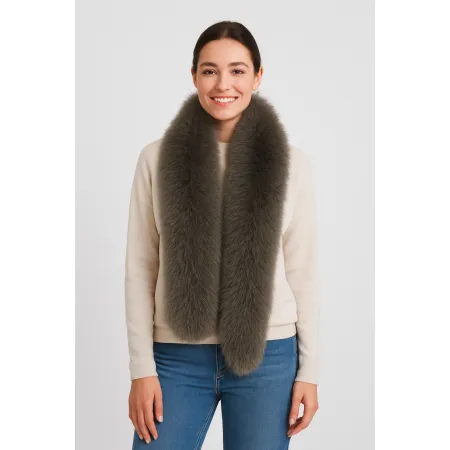 Szal futrzany brąz 180 cm (81)