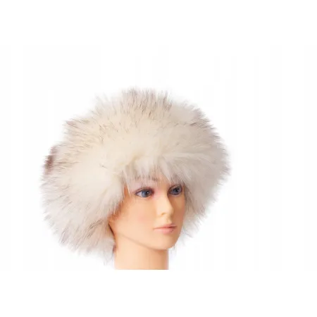 Czapka futrzana ecru Cz-16