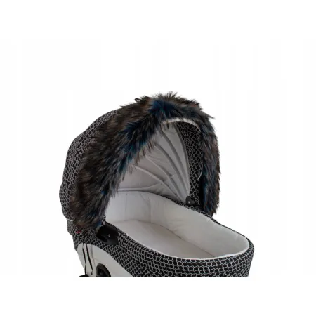 Obszycie budki do wózka dziecięcego uniwersalna eko futro futrzane