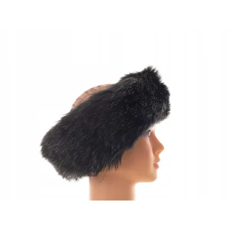 Opaska futrzana zimowa jesienna eko futro jenot