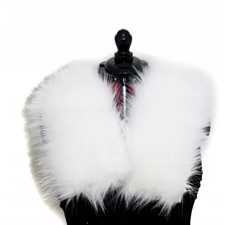 SZAL FUTRZANY BIAŁE SZ-19