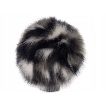 CZAPKA ZIMOWA FUTRZANA DAMSKA TOCZEK CZARNA