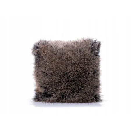Poduszka Futrzana z eko futra jenot ozdobna futerkowa 35x35