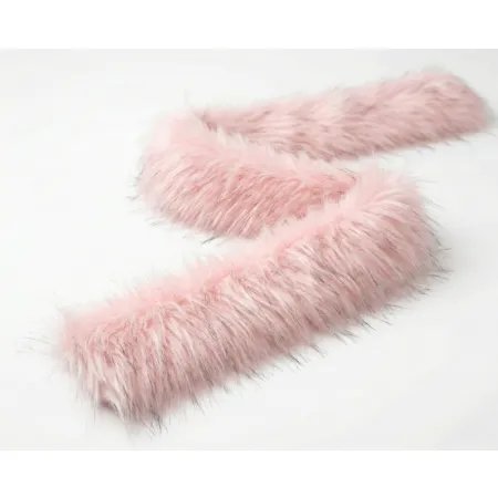 Tkanina futrzana róż 150 cm. 75