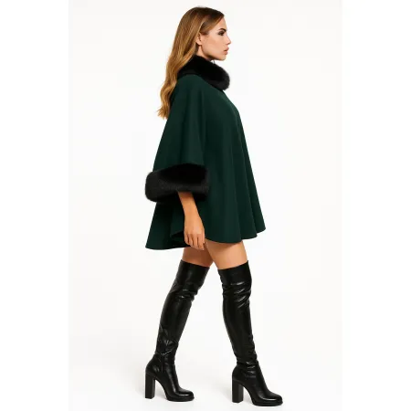 Ponczo damskie poncho narzutka wiosenna uniwersalne zielone one size