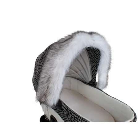 Obszycie budki do wózka dziecięcego uniwersalna eko futro futrzane