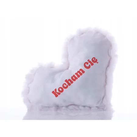 Poduszka futrzana serce Kocham Cię eko futro dzień kobiet walentynki