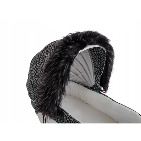 Obszycie budki do wózka dziecięcego uniwersalna eko futro futrzane
